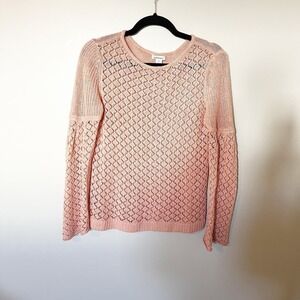 Sundance aura knit pink bell sleeve sweater women’s‎ size xs